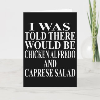 Cartão Chicken Alfredo Apparel Awesome Funny Caprese Sala