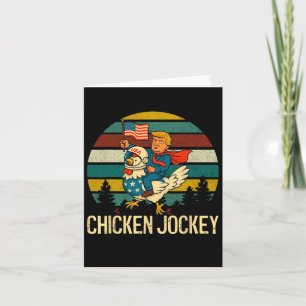Cartão Chicken Jockey Funny Trump
