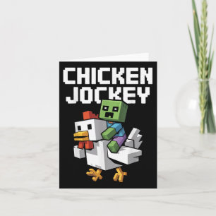 Cartão Chicken Jockey Pixel Funny