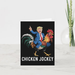 Cartão Chicken Jockey Trump Engraçado Meme Surreal Humor