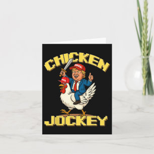 Cartão Chicken Jockey Trump Engraçado Memória