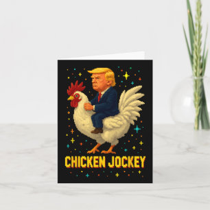 Cartão Chicken Jockey Trump Engraçado Memória 2