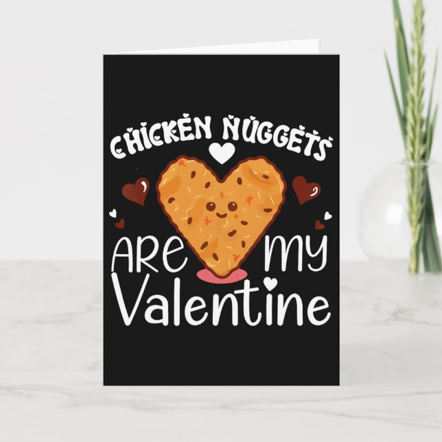 Cartão Chicken Nuggets Are My Valentine Funny Chicken Nug (Frente)