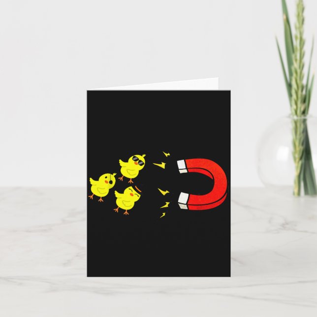 Cartão Chicks With Magnet Funny Halloween Chick Magnet Va (Frente)