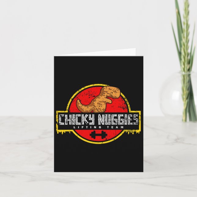 Cartão Chicky Nuggting Equipe de Elevação Galinha Nugget  (Frente)
