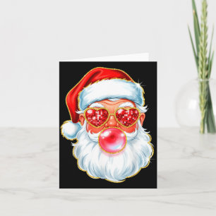 Cartão Chiclete de Bolha do Papai Noel Fofo Para Mulheres