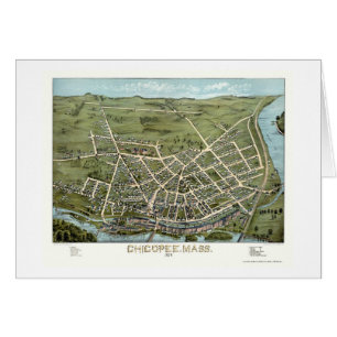 Cartão Chicopee, mapa panorâmico das MÃES - 1878