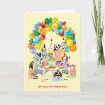Chiens et chats Souffler des bougies Gâteau Fête