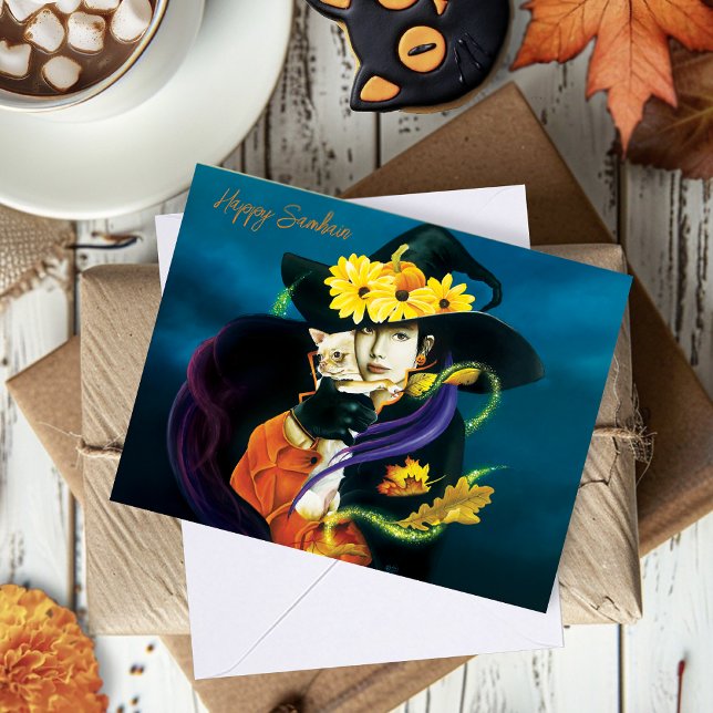 Cartão Chihuahua Dog Witeen Halloween (Criador carregado)