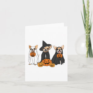 Cartão Chihuahua Dogs Amava a Múmia das Bruxas Fantasmas