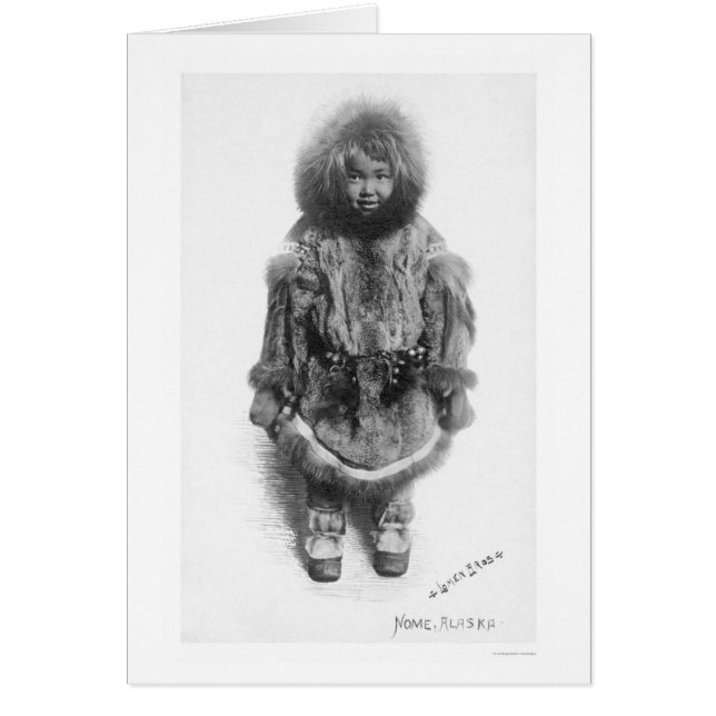 Cartão Child In fur Nome Alaska 1920 (Frente)