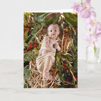 Cartão Child in Manger Christmas Card