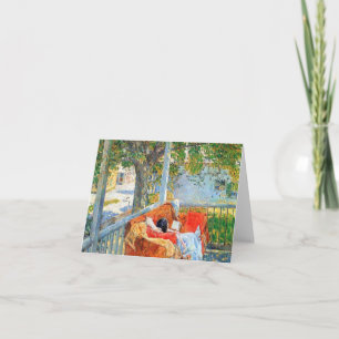 Cartão Childe Hassam - Couch e Veranda no Cos Cob