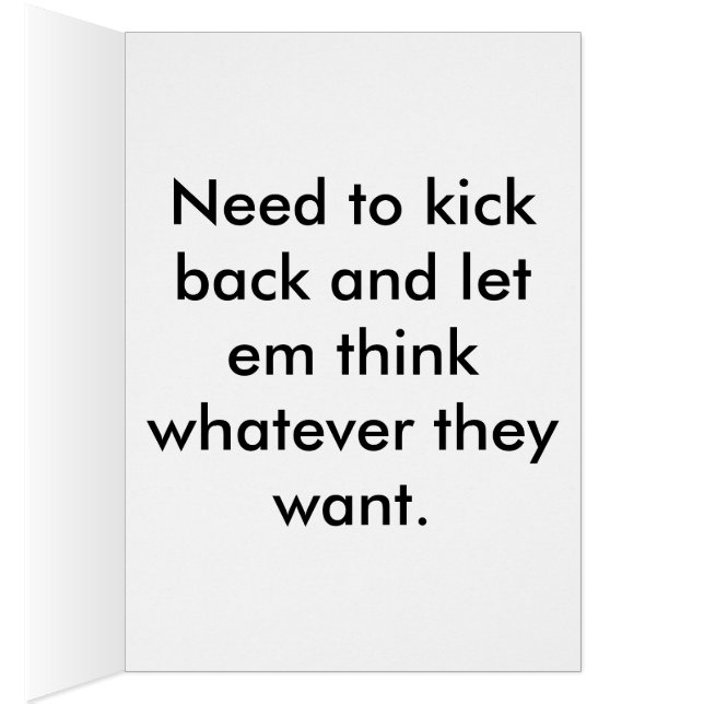 Cartão Chill cat diz tudo... (Interior (direita))