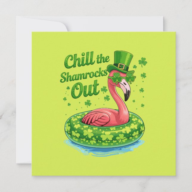 Cartão Chill The Shamrocks Out Funny  St Patrick’s Day (Frente)