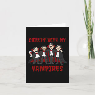 Cartão Chillin Com Meus Vampiros Meninos Do Dia das Bruxa