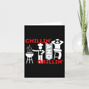 Cartão Chillin E Grillin - Barbecue Fumador De Churrasco