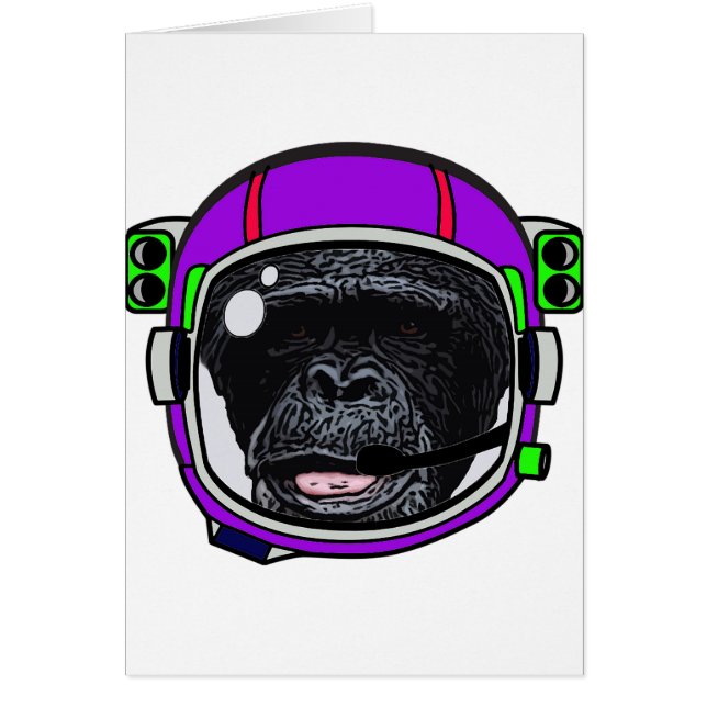 Cartão Chimp espacial (Frente)