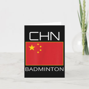 Cartão China Badminton Team Fan Gift Atleta Chinês Chn