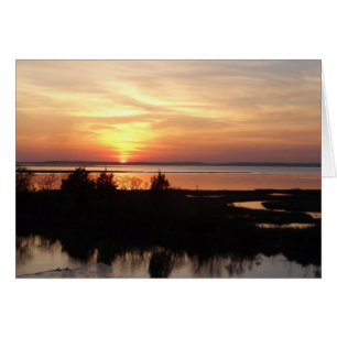 Cartão Chincoteague Sunset II Virgínia Landscape