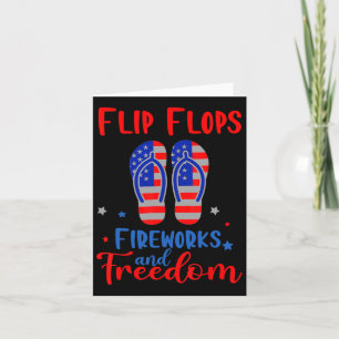 Cartão Chinelos Foguetes E Liberdade Bandeira Americana 4