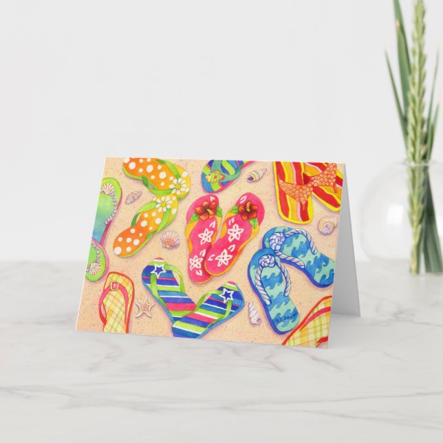 Cartão Chinelos Funky (Frente)