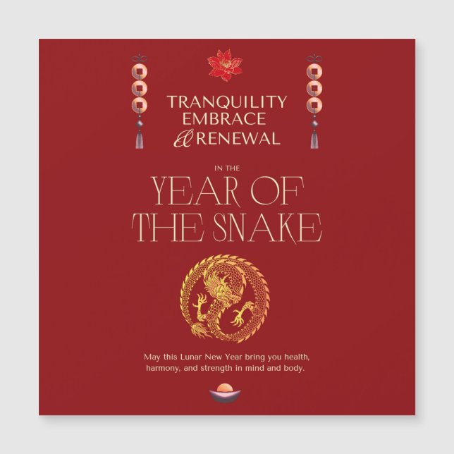 CARTÃO CHINÊS DE GANHAMENTO DE ANO NOVO (Frente)