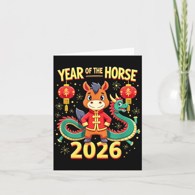 Cartão Chinese New Year 2026 Year Of The Horse  (Frente)