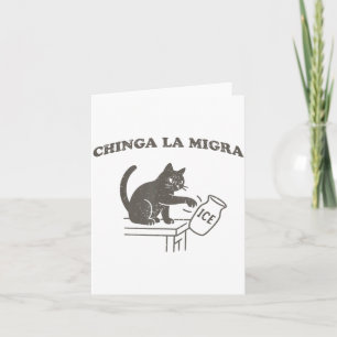 Cartão Chinga La Migra Imigração Abolição Ice Gato Engraç
