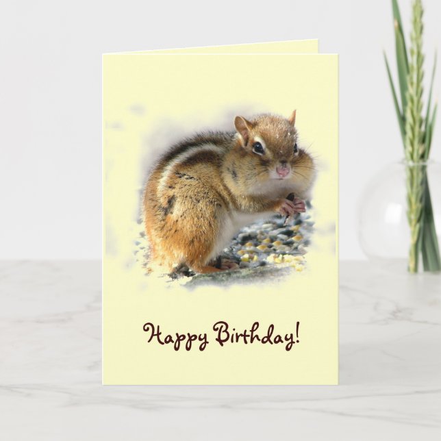 Cartão Chipmunk Birthday (Frente)