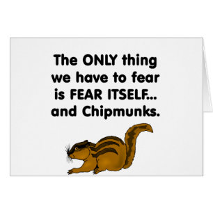 Cartão Chipmunks do medo próprio