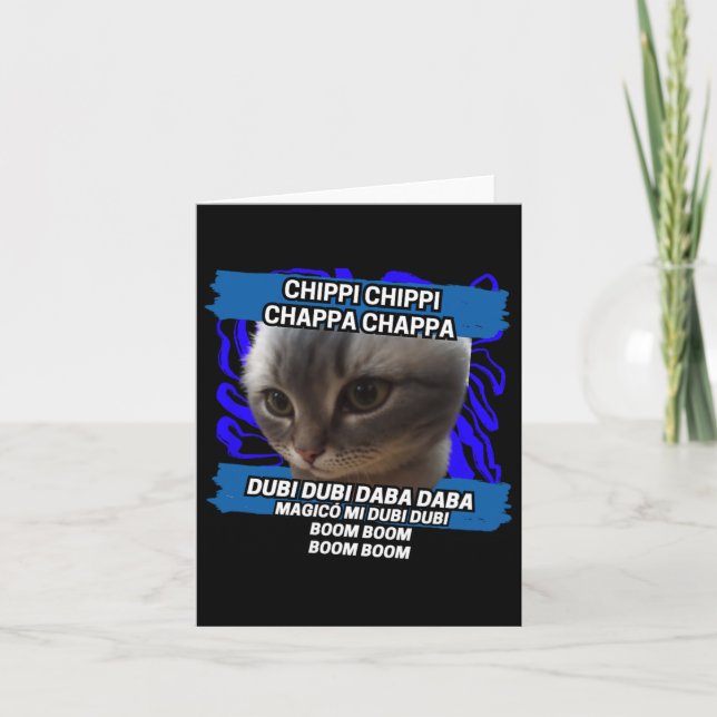 Cartão Chippi Chippi Chappa Chappa Dançando Memória (Frente)