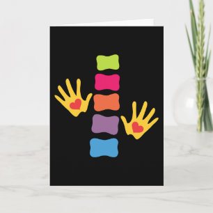 Cartão Chiropractic Hands and Spine Blank Card