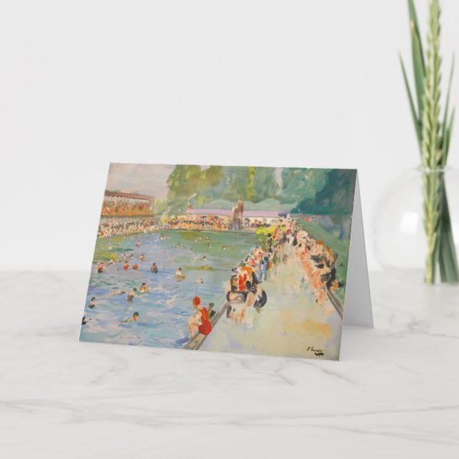 Cartão Chiswick Baths | Sir John Lavery (Frente)