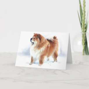 Cartão CHLOE STANDS IN THE SNOW card