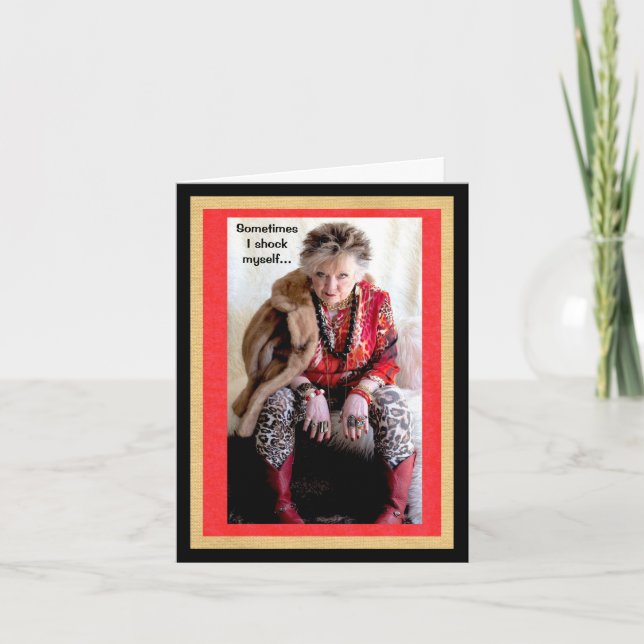 Cartão Chocando-me com o que digo e faço cartas (Frente)