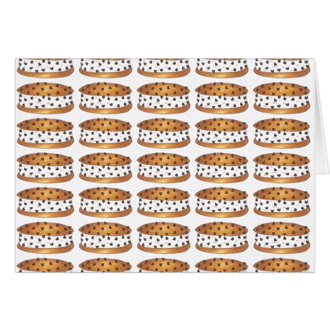 Cartão Chocolate Chip Chipwich Sorvete Sandwich Foodie (Frente Horizontal)