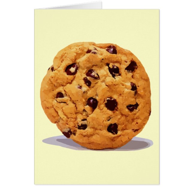 CARTÃO CHOCOLATE CHIP COOKIE TREAT DESSERVE SNACK DIGITAL (Frente)