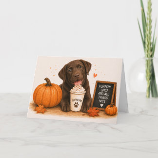 Cartão Chocolate Lab Pumpkin Spice