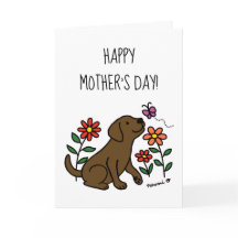 Chocolate Labrador e Dia de as mães Verde