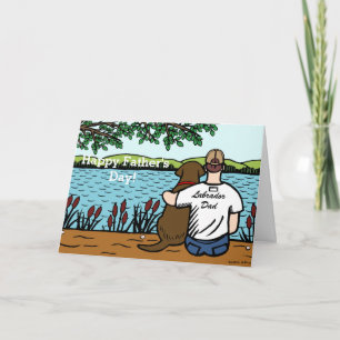 Cartão Chocolate Labrador e Pai