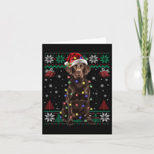 Cartão Chocolate Labrador Papais noeis de Natal Feia Doce