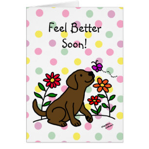 Cartão Chocolate Labrador & sensação verde melhor logo