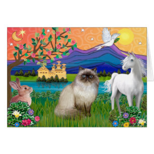 Cartão Chocolate Point Himalayan Cat - Terra Fantástica