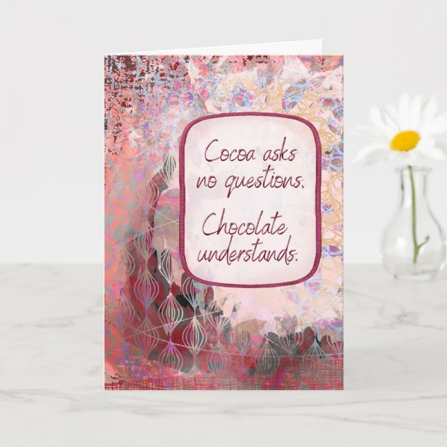 Cartão Chocolate Understands - Chocolate Encouragement (Planta pequena)