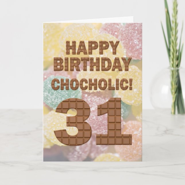 Cartão Chocolólico 31º Aniversário (Frente)