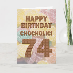 Cartão Chocolólico de 74. Aniversário