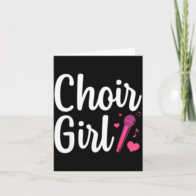 Cartão Choir Art For Girls Women Choir Singing Chorus Sho (Frente)