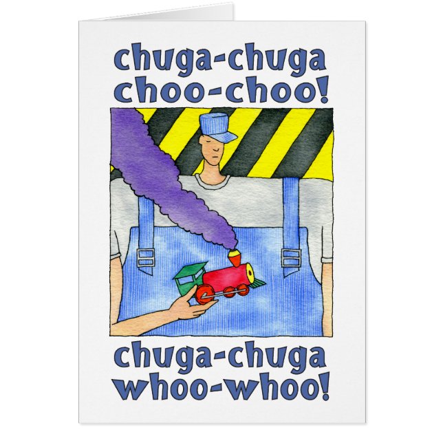 Cartão choo do choo do chuga do chuga! Trem (Frente)