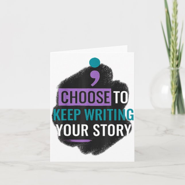 Cartão Choose To Keep Writing Your The Story For Women Me (Frente)